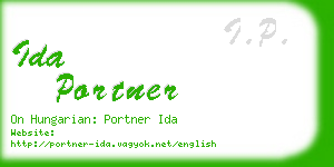 ida portner business card